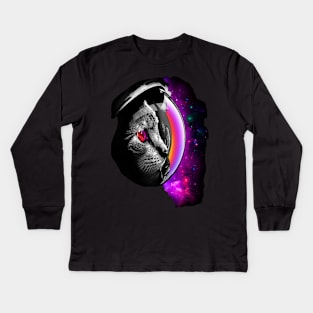 galaxy cat Kids Long Sleeve T-Shirt